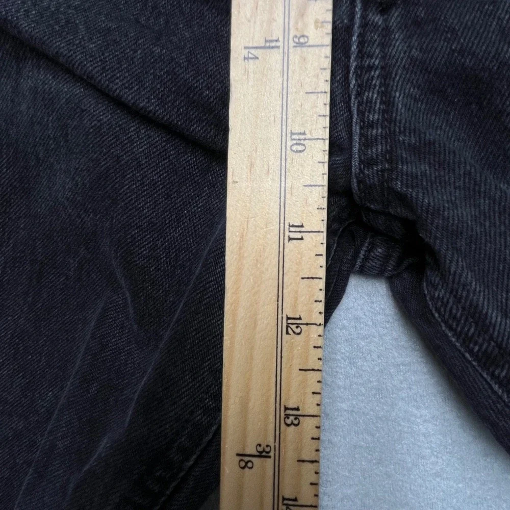 Agolde Lana Straight Leg‎ Jeans Faded Black Button Fly 100% Cotton Size 28